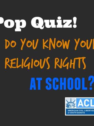 Pop Quiz! Do you know your religious rights at school?