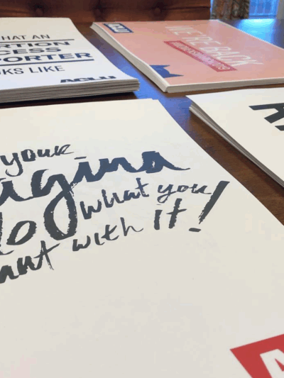 posters, women's march