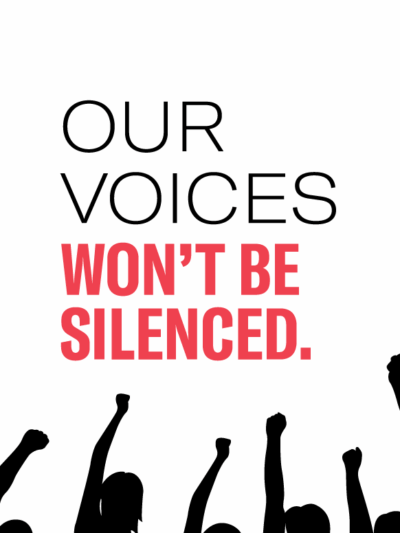 Our Voices Wont Be Silenced Graphic