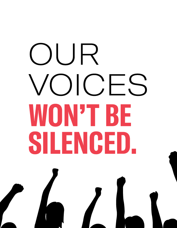 Our Voices Wont Be Silenced Graphic