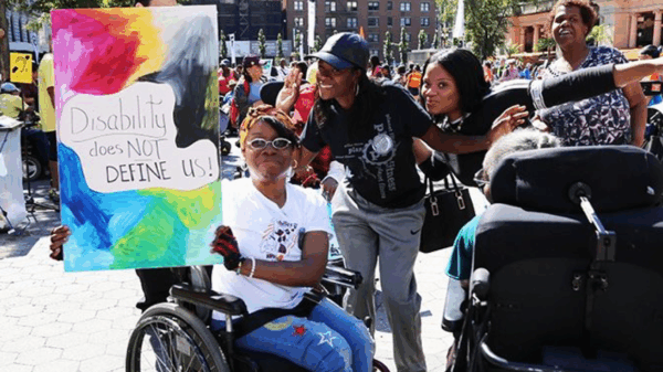 Disability rights protest