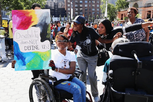 Disability rights protest