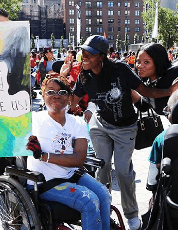 Disability rights protest
