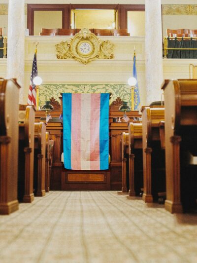 Trans flag at the SD state capital