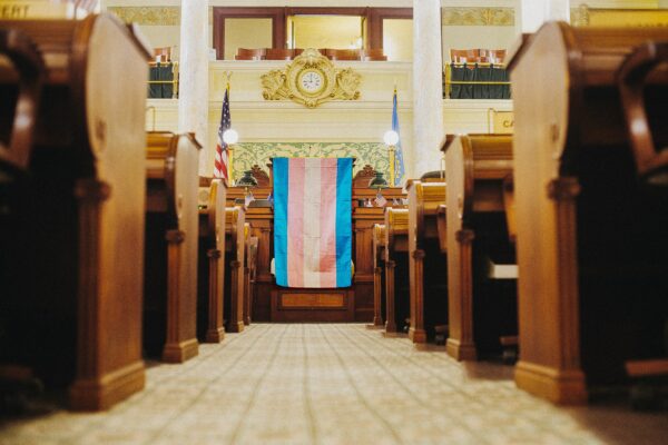Trans flag at the SD state capital