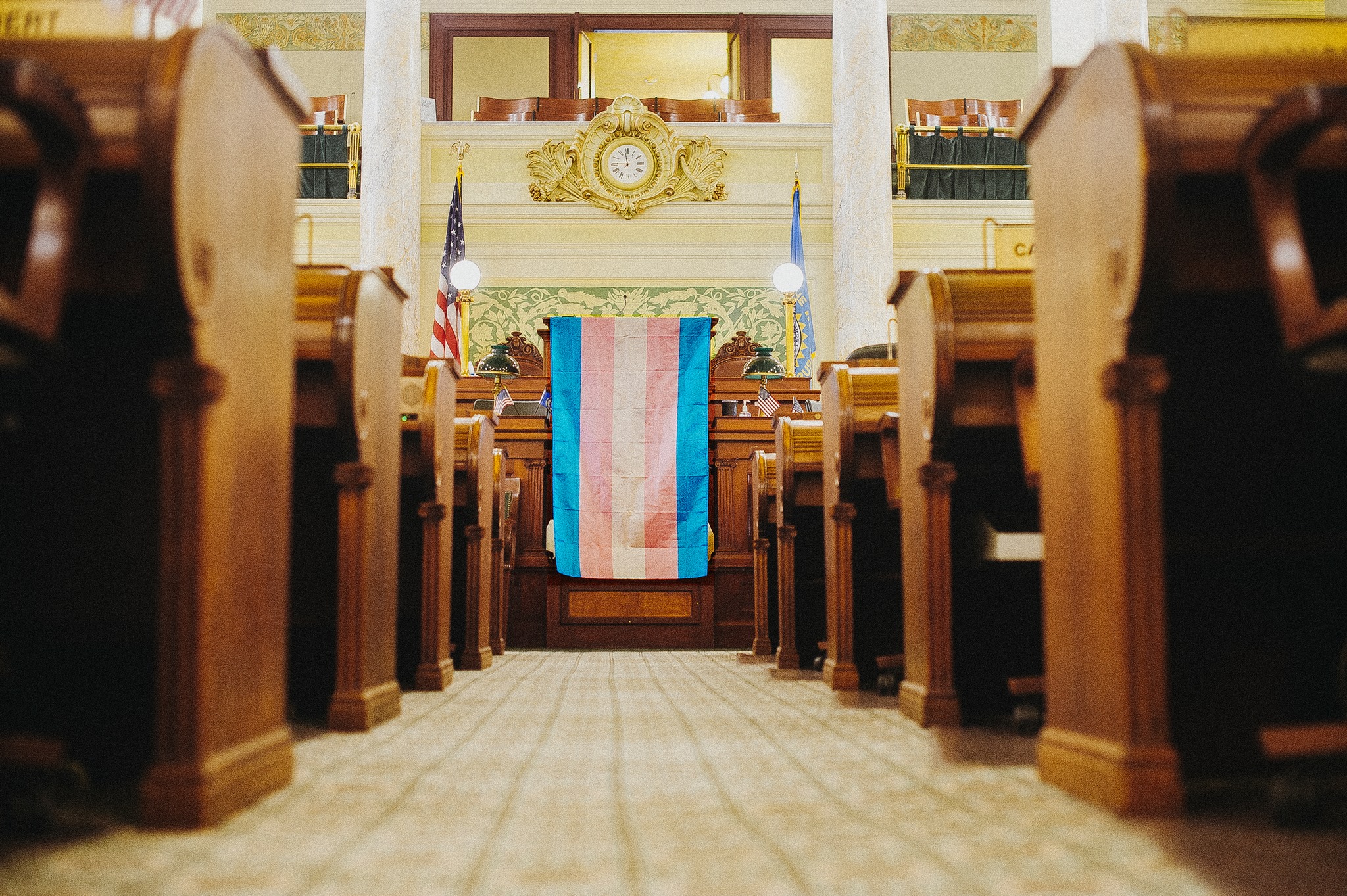 Trans flag at the SD state capital