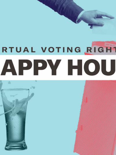 Voting rights happy hour image