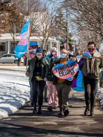 Trans people belong protest at the Gov Mansion by Greg Latza