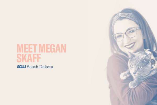 We the People Banner - Megan Skaff with their cat Topanga