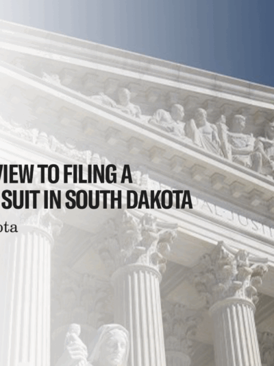 Banner that reads, "A brief overview to filing a typical civil suit in South Dakota"