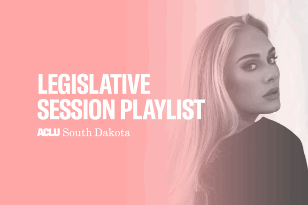 Legislative session playlist with an image of Adele