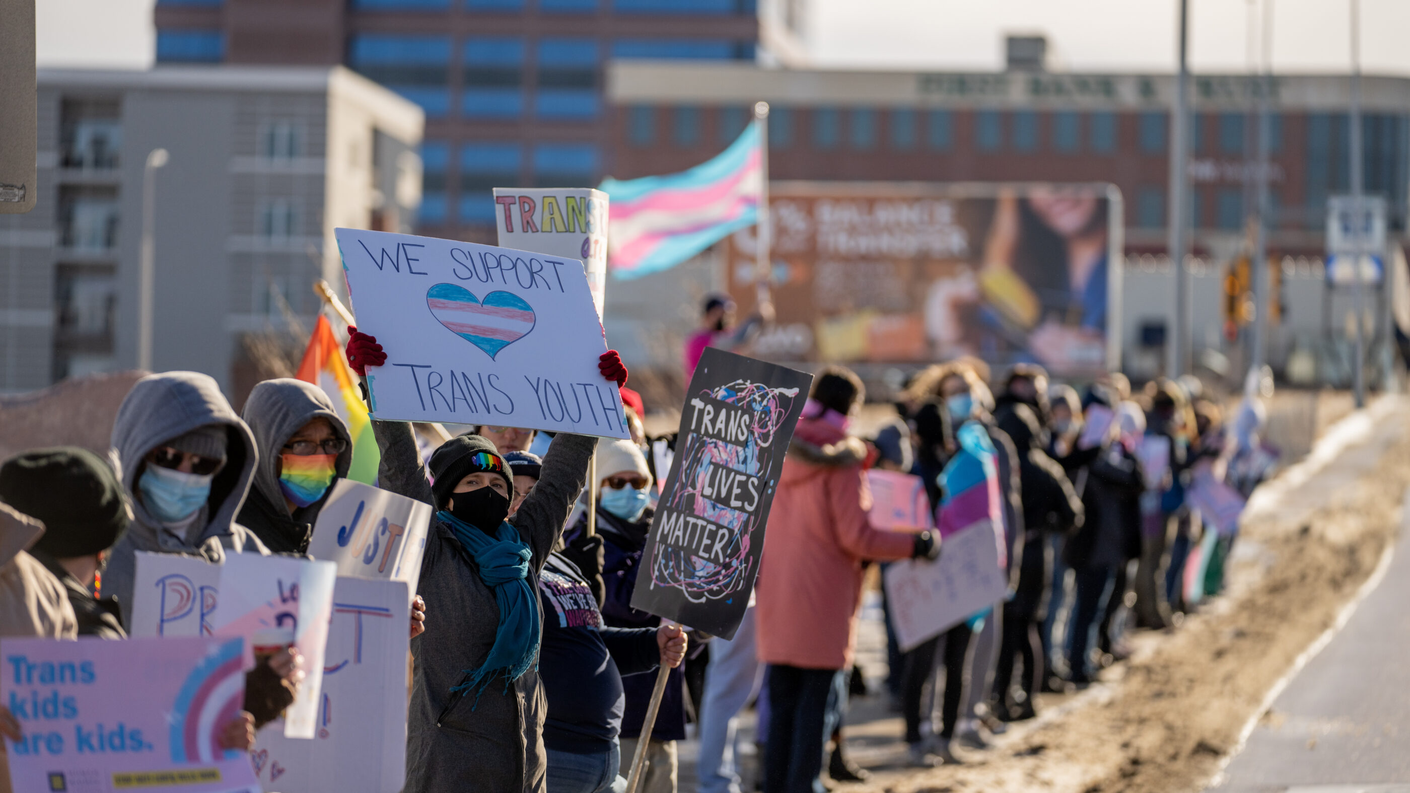 Image of a crowd of protesters