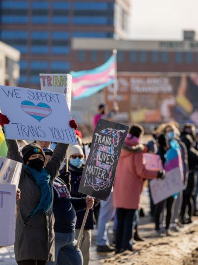 Image of a crowd of protesters