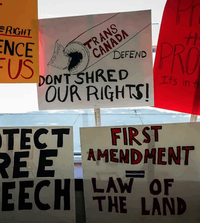 Protest signs from South Dakota