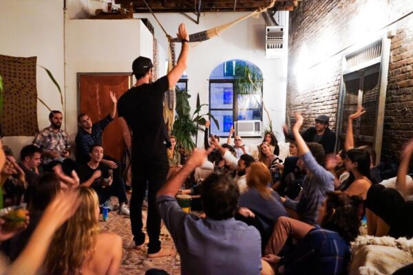People at a house party