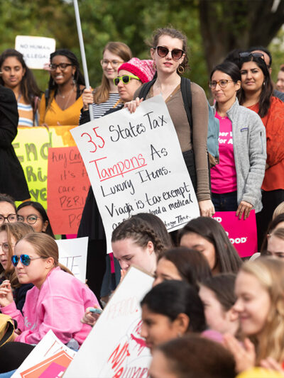 Tampon tax protest image