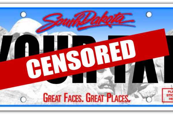 Censored vanity plate