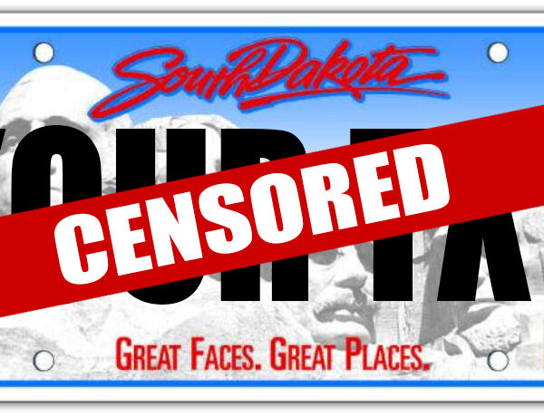 Censored vanity plate