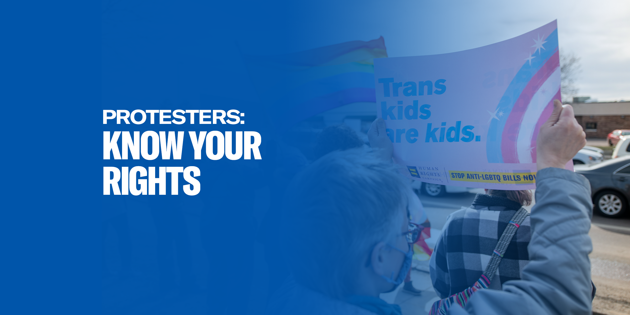 Image that reads, "Protesters: Know Your Rights."