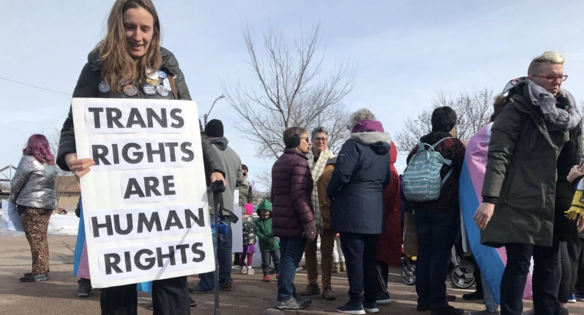 Trans rights protest image Trans rights protest image
