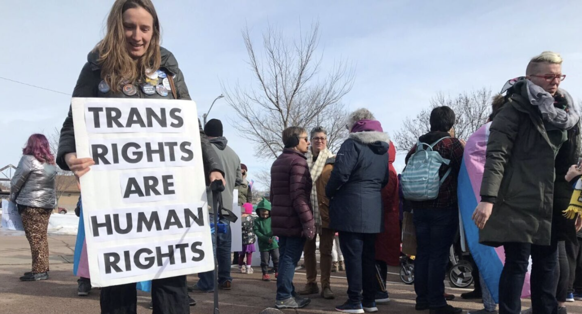 Trans rights protest image