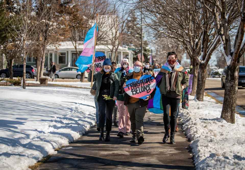 Trans people belong protest at the Gov Mansion by Greg Latza