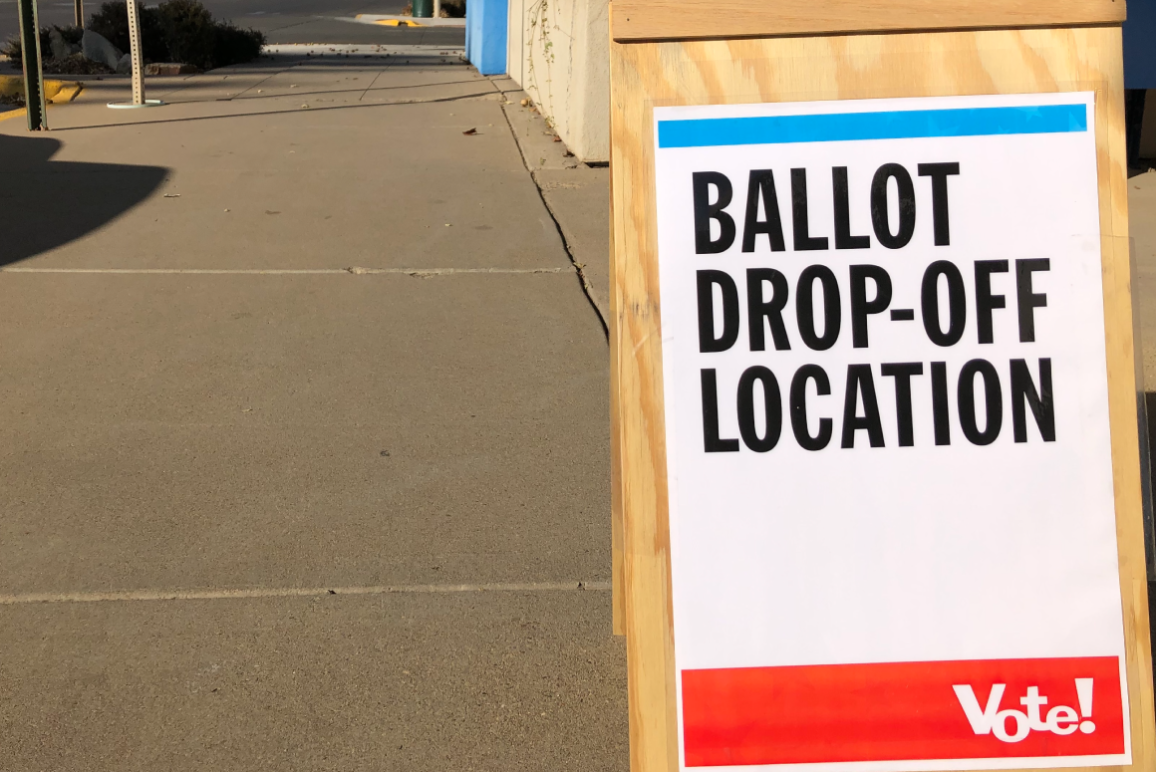 Ballot drop box sign