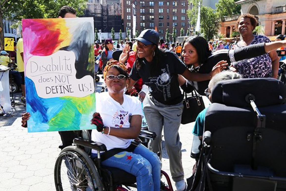 Disability rights protest