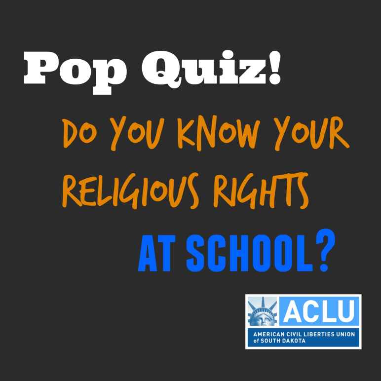 Pop Quiz! Do you know your religious rights at school?