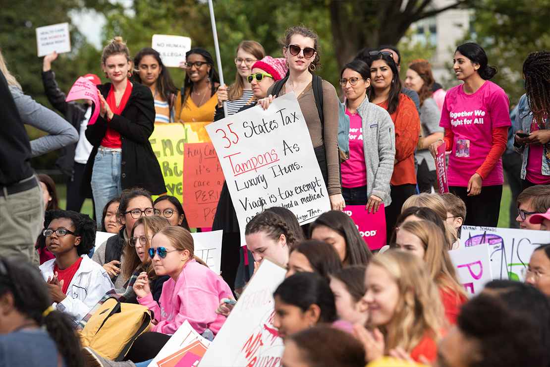 Tampon tax protest image