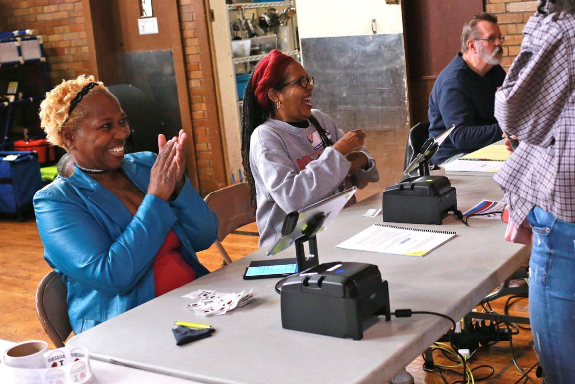 Image of precinct workers 