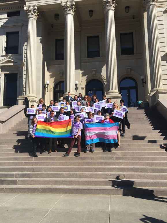 LGBT demonstration in Pierre, SD