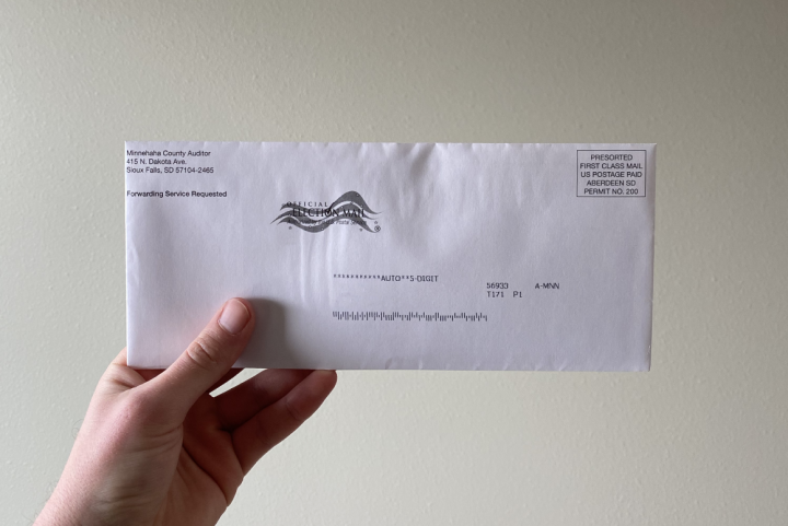 Absentee voting ballot in SD