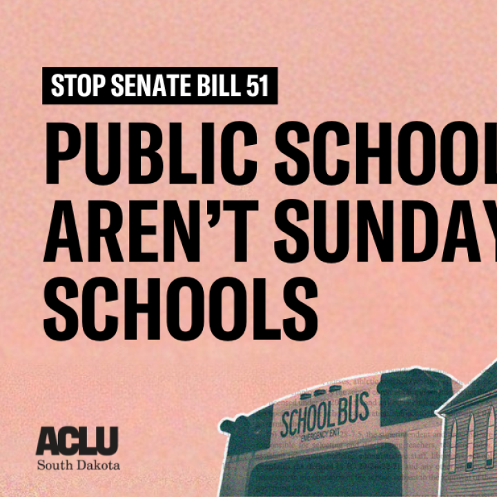 Public Schools Aren't Sunday Schools: Stop Senate Bill 51