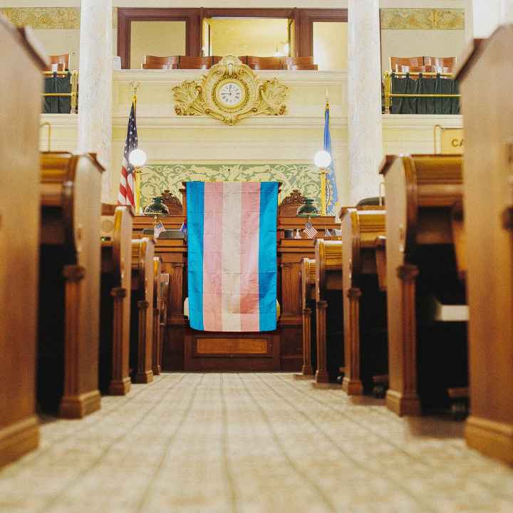 Trans flag at the SD state capital 