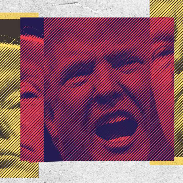 Web page banner depicting three photos of Donald Trump Web page banner depicting three photos of Donald Trump