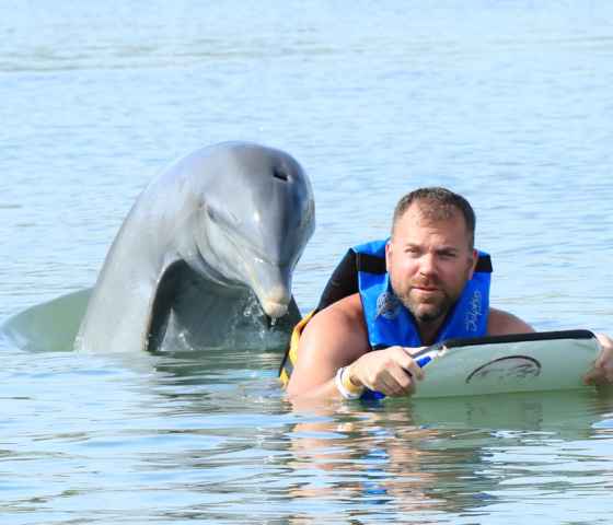 Image of Robert and a Dolphin